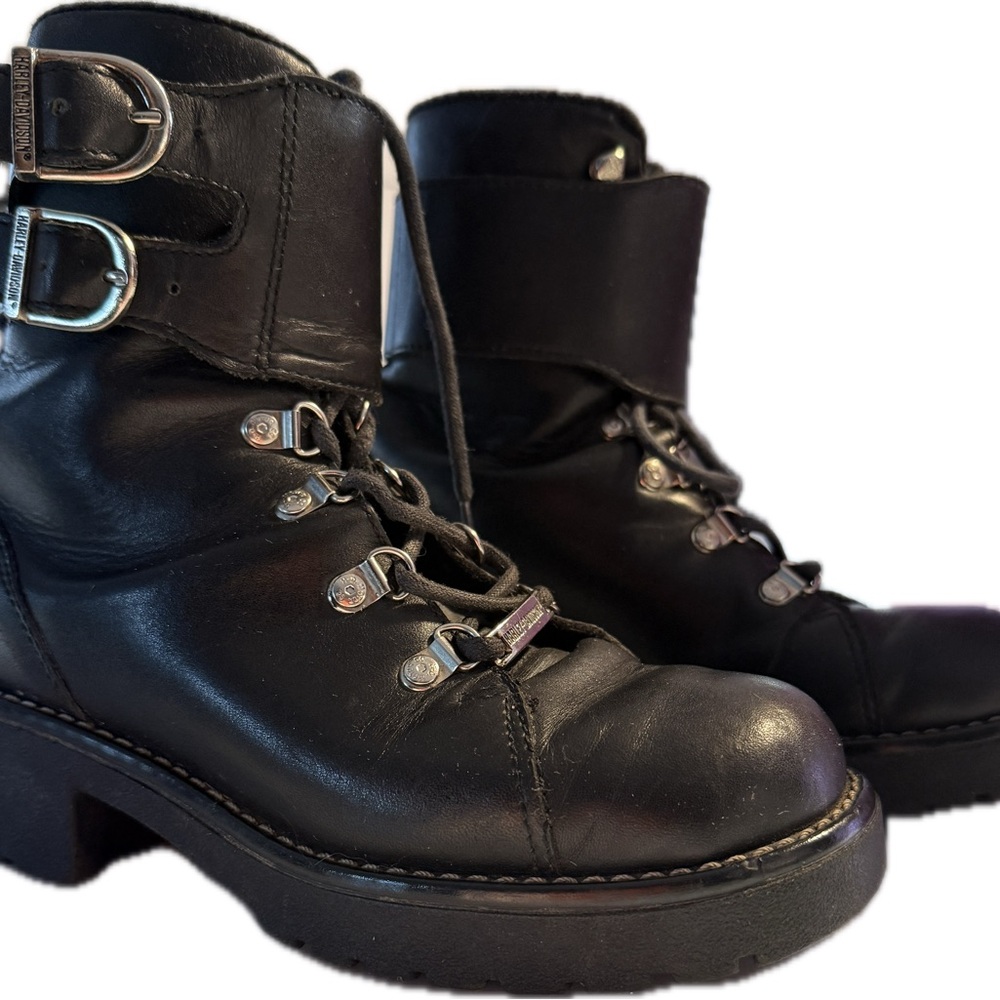Sleek Black Women's Combat Boots